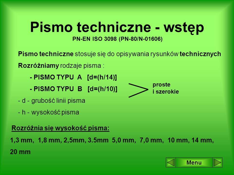 Pismo techniczne - prezentacja ppt